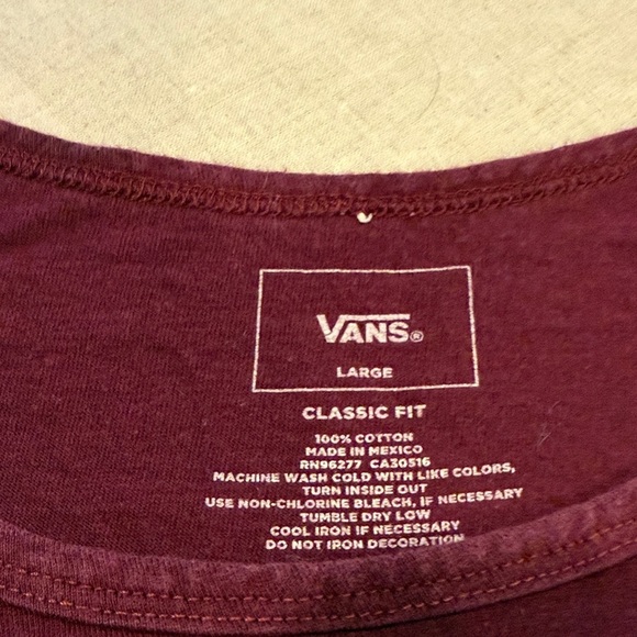 Vans Men's Burgundy Tank Top size large - Picture 2 of 9